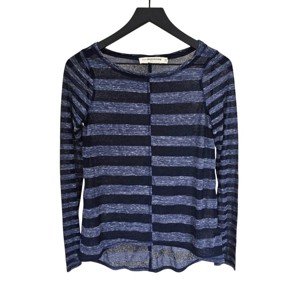 Pilcro (and the Letter Press) Semi Sheer Striped Long-Sleeve